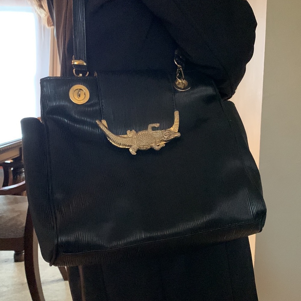Vintage Tango Purse with Gold Crocodile